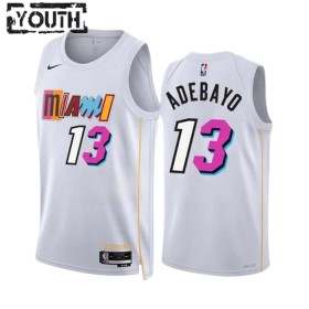 Dres Miami Heat Bam Adebayo 13 Nike 2022-23 City Edition Bijela Swingman - Dječji